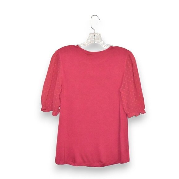 DR2 Sheer Short Sleeve Pullover Top Size S - Picture 2 of 9